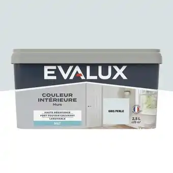 Brico Dépôt Evalux peinture mur intérieur mat 2,5 l gris perle offre