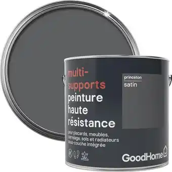 Brico Dépôt Goodhome peinture haute résistance multi-supports acrylique satin gris princeton 2 l offre