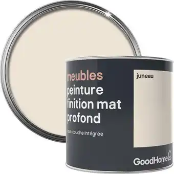 Brico Dépôt Goodhome peinture de rénovation meubles acrylique mat profond blanc cassé juneau 0,5 l offre