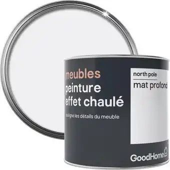 Brico Dépôt Goodhome peinture de rénovation meubles acrylique effet chaulé blanc north pole 0,5 l offre
