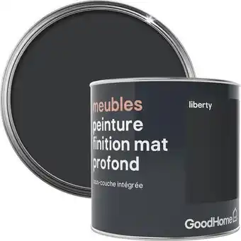 Brico Dépôt Goodhome peinture de rénovation meubles acrylique mat profond noir liberty 0,5 l offre