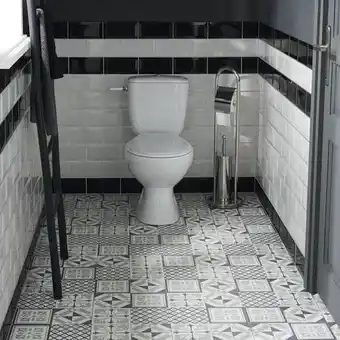 Brico Dépôt Goodhome dalle pvc adhésive pop rock carreau de ciment l. 30,5 x l. 30,5 cm offre