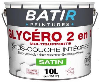 Brico Dépôt Peinture blanche glycero satin 10 l offre