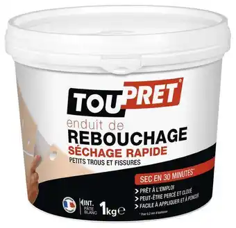 Brico Dépôt Toupret enduit de rebouchage séchage rapide 1 kg offre