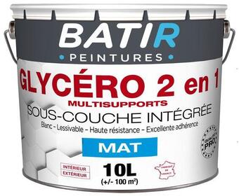Brico Dépôt Peinture blanche glycero mat 10 l offre