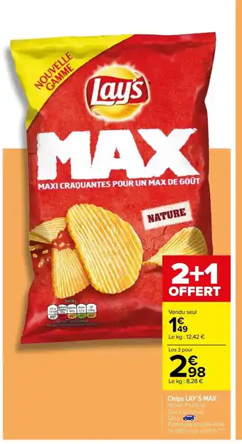 Carrefour Chips Lay's Max offre