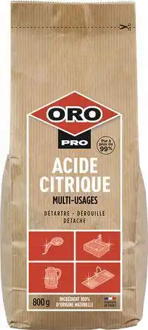 Brico Dépôt Marque oro pro sachet d'acide citrique pro "oro" 800g offre