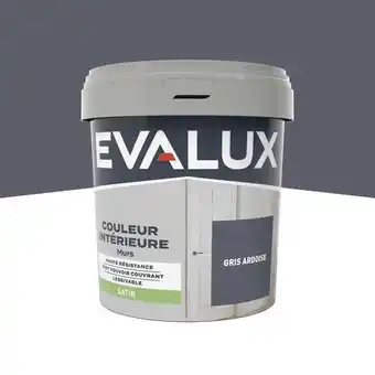 Brico Dépôt Evalux peinture mur intérieur satin 0,75 l gris ardoise offre