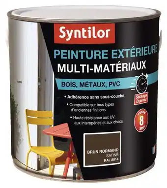 Brico Dépôt Syntilor peinture extérieure multi-matériaux - brun normand - 2 l offre