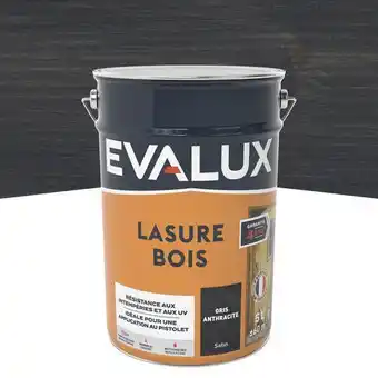 Brico Dépôt Evalux lasure anthracite 5 l satin offre