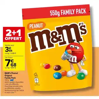 Carrefour M&M's Peanut Original Family Pack offre