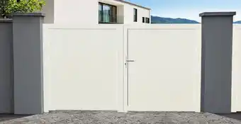 Brico Dépôt Portail pvc "bora" - l. 3,5 m offre