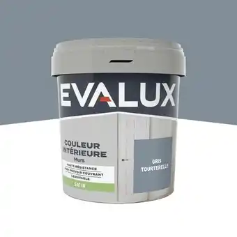Brico Dépôt Evalux peinture mur intérieur satin 0,75 l gris tourterelle offre