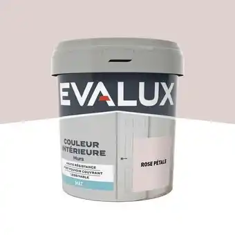 Brico Dépôt Evalux peinture mur intérieur mat 0,75 l rose pétale offre