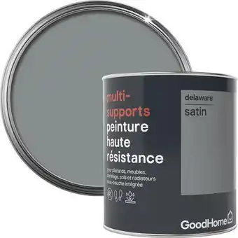 Brico Dépôt Goodhome peinture haute résistance multi-supports acrylique satin gris delaware 0,75 l offre