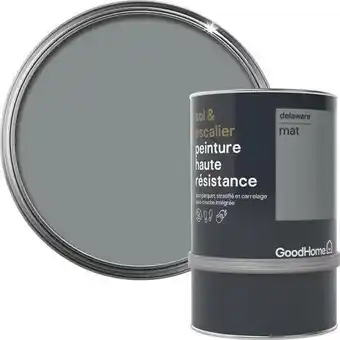 Brico Dépôt Goodhome peinture de rénovation sol et escalier acrylique mat gris delaware 0,75 l offre