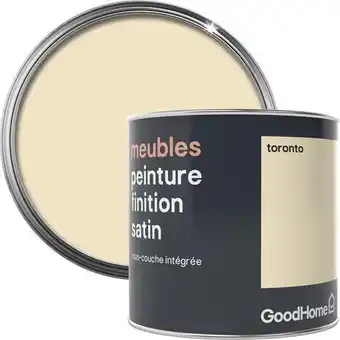 Brico Dépôt Goodhome peinture de rénovation meubles acrylique satin blanc cassé toronto 0,5 l offre