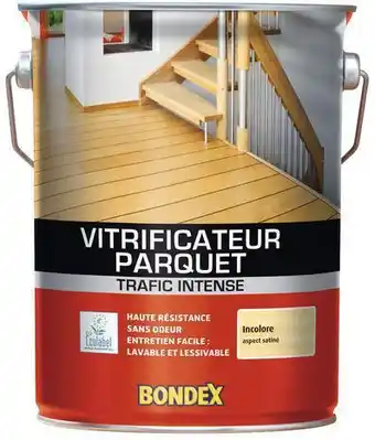 Brico Dépôt Bondex vitrificateur satin chêne clair pour protection et décoration des parquets 5 l offre