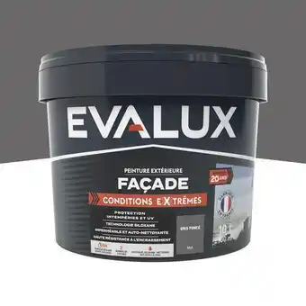 Brico Dépôt Evalux peinture façade extrême 10 l gris foncé mat offre