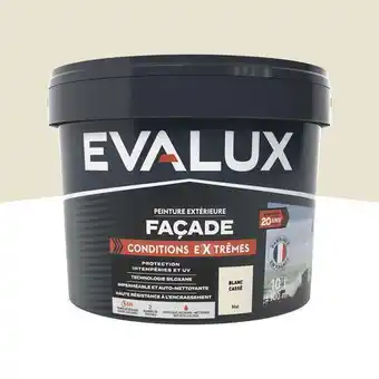 Evalux peinture façade extrême 10 l blanc cassé mat