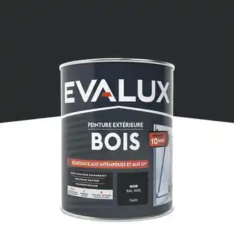 Brico Dépôt Evalux peinture extérieur bois 0,75 l noir satin offre