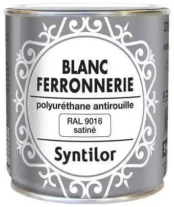 Brico Dépôt Syntilor peinture pour ferronnerie blanc satin 0,375 l offre