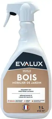 Brico Dépôt Evalux huile meuble jardin incolore 1 l offre