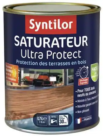 Brico Dépôt Syntilor saturateur ultra protect bois clairs 0,75 l offre