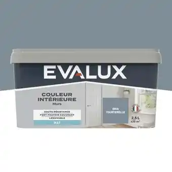 Brico Dépôt Evalux peinture mur intérieur mat 2,5 l gris tourterelle offre