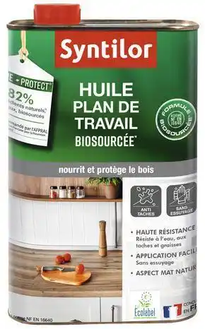 Brico Dépôt Syntilor huile plan de travail - 0,5 l offre