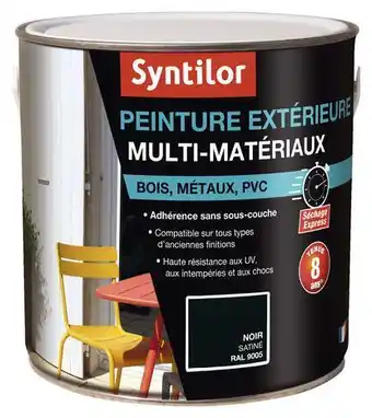 Brico Dépôt Syntilor peinture extérieure multi-matériaux - noir - 2 l offre