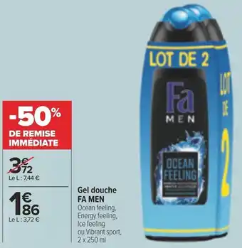 Carrefour Market Gel douche FA MEN offre