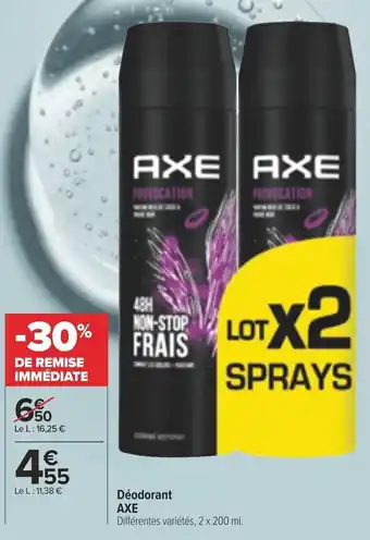 Carrefour Market Déodorant AXE offre