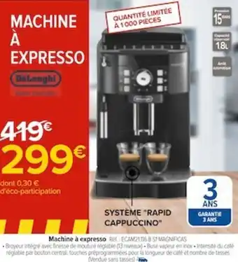Carrefour Machine à expresso offre