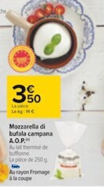 Carrefour Mozzarella di bufala campana A.O.P. offre