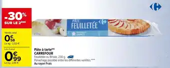 Carrefour Pâte à tarte Carrefour offre