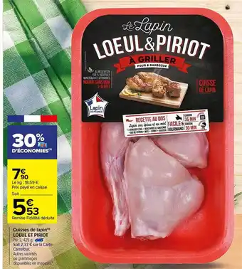 Cuisses De Lapin Loeul Et Piriot