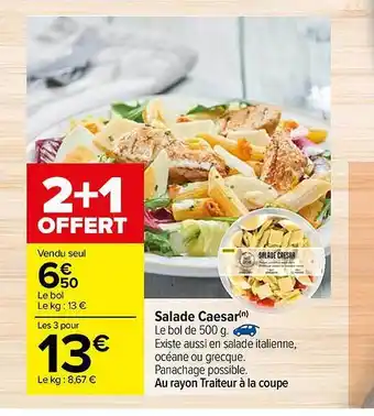 Carrefour Salade Caesar offre