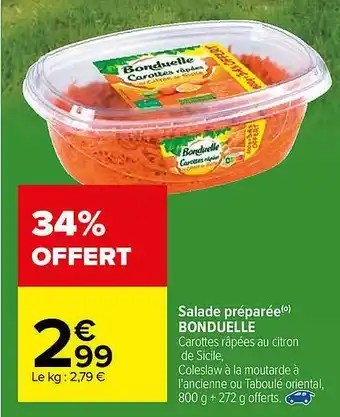 Carrefour Salade Preparee Bonduelle offre