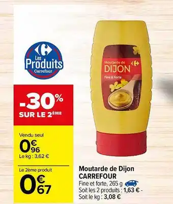 Carrefour Moutarde De Dijon Carrefour offre