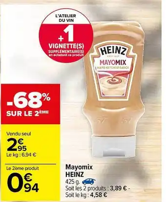 Carrefour Mayomix Heinz offre
