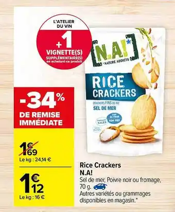 Carrefour Rice Crackers N.a! offre