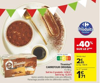 Carrefour Market Carrefour original tiramisu offre