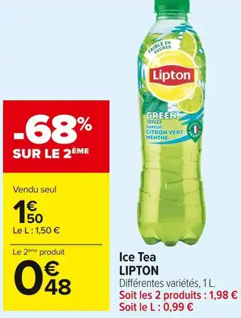 Carrefour Market Lipton ice tea offre