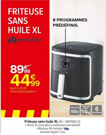Carrefour Market Mandine friteuse sans huile xl offre