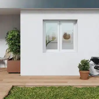 Brico Dépôt Goodhome fenêtre pvc blanc oscillo-battante 2 vantaux h.155 x l.120 cm offre