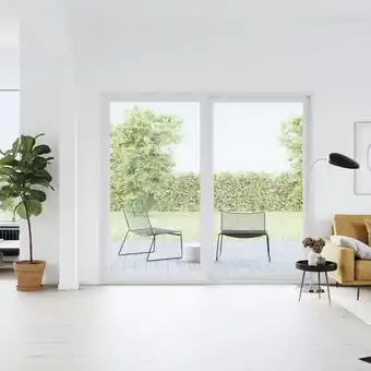 Brico Dépôt Goodhome baie vitrée pvc blanc 2 vantaux h.200 x l.240 cm offre