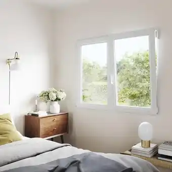 Brico Dépôt Goodhome fenêtre pvc blanc oscillo-battante 2 vantaux h.115 x l.100 cm offre