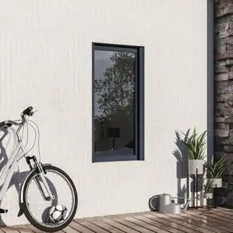 Brico Dépôt Goodhome fenêtre aluminium gris oscillo-battante 1 vantail droit + volet roulant h.75 x l.60 cm offre