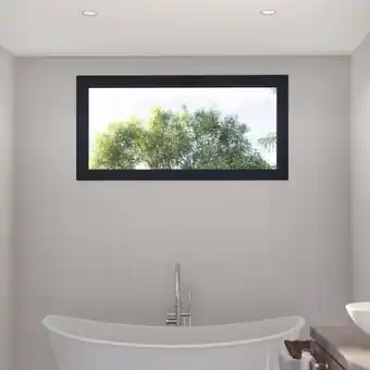 Brico Dépôt Goodhome châssis abattant aluminium 1 vantail gris h.45 x l.120 cm offre